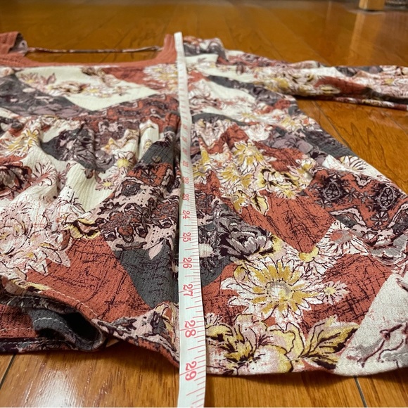 Maurices Crochet Trim Babydoll Floral Boho 3/4 Sleeve Patchwork Design Blouse 1X - Picture 9 of 12